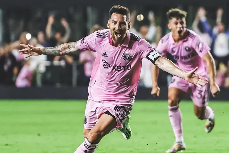 Lionel Messi sukses mengantarkan Inter Miami Juara Leagues Cup 2023. (Int)